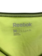 Reebok T-Shirt Αθλητικό V-Neck Λογότυπο Πράσινο Νέον Γυναικείο M