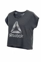 Reebok T-Shirt Big Logo Grey Women S