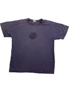 REEBOK T-shirt vintage con logo centrale viola/grigio da donna L