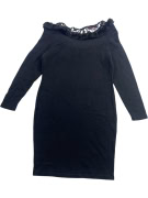 ROCCOBAROCCO Φόρεμα Mini Elegant Γούνα Γιακάς Μαύρο Γυναικείο (XL)
