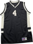 RUS UNIFORM BASKETBALL JERSEY VINTAGE #4 BLACK MENS M