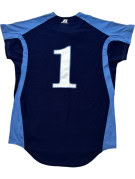 RUSSELL ATHLETIC BASEBALL JERSEY SPORTY NAVY BLUE ΑΝΤΡΙΚΟ PRE OWNED S