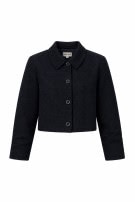 1990S VINTAGE  LES COPAINS JACKET MINIMAL BLACK WOMEN PRE OWNED S/M