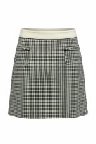 'S MAX MARA ΦΟΥΣΤΑ CASUAL CHECK PATTERN LOGO BLACK-WHITE ΓΥΝΑΙΚΕΙΑ L