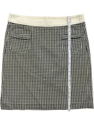 'S MAX MARA ΦΟΥΣΤΑ CASUAL CHECK PATTERN LOGO BLACK-WHITE ΓΥΝΑΙΚΕΙΑ L
