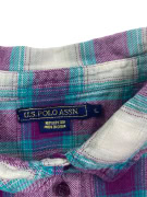 U.S. Polo Assn. Checked Shirt Casual Purple/Turquoise Women’s L