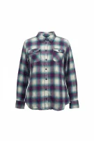 U.S. Polo Assn. Checked Shirt Casual Purple/Turquoise Women’s L