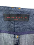 SANDRO FERRONE ΦΟΥΣΤΑ ΤΖΙΝ VINTAGE ΛΟΓΟΤΥΠΟ ΜΠΛΕ ΓΥΝΑΙΚΕΙΑ XL