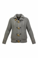 Schott N.Y.C. Πλεκτή Ζακέτα Toggle Button Sherpa Lined Γκρι Ανδρική S