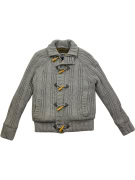 Schott N.Y.C. Πλεκτή Ζακέτα Toggle Button Sherpa Lined Γκρι Ανδρική S