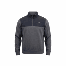 SCOTT ELLIS Φούτερ Half Zip Casual Logo Δίχρωμο Γκρι Ανδρικό XL