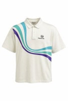 90s SERGIO TACCHINI POLO SHIRT RETRO SPORTSWEAR OFF WHITE MEN PRE OWNED L