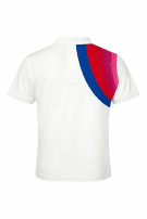 1980s SERGIO TACCHINI POLO SHIRT GRAPHIC WHITE UNISEX PRE OWNED S