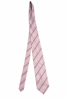 SILK ROSE CRAVATTA A RIGHE ROSA UOMO PRE OWNED