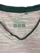 S.OLIVER T-Shirt Slim Fit Logo Print Ροζ Ανδρικό L