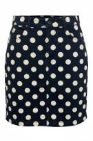 STEFANEL MINI ΦΟΥΣΤΑ POLKA DOT ΜΠΛΕ/ΛΕΥΚΟ ΓΥΝΑΙΚΕΙΑ XS
