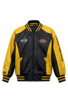 STEVE AND BARRY S BOMBER JACKET SPORTY BLACK YELLOW ΑΝΤΡΙΚΟ PRE OWNED XS