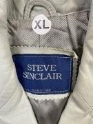 Steve Sinclair Δερμάτινο Jacket Γκρι-Πράσινο (XL)