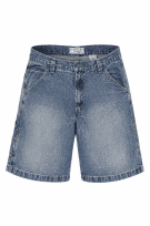SUPERDRY DENIM BERMUDA SHORTS WASHED BLUE UNISEX PRE OWNED L