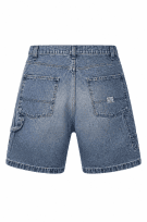 SUPERDRY DENIM BERMUDA SHORTS WASHED BLUE UNISEX PRE OWNED L