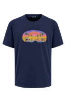 SUPREME T SHIRT GRAPHIC STREETWEAR NAVY ΑΝΤΡΙΚΟ PRE OWNED L