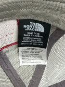 THE NORTH FACE CASUAL TRUCKER HAT WITH RED LOGO AND STARS GREY UNISEX ONE SIZE