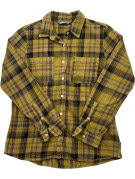 THE NORTH FACE FLANNEL SHIRT PLAID YELLOW WOMEN PRE OWNED S