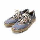 TIMBERLAND EARTHKEEPERS ESPADRILLE SNEAKERS FLORAL BLUE WOMENS PRE OWNED EU 38