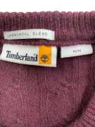 TIMBERLAND CABLE KNIT SWEATER LOGO BURGUNDY MENS M