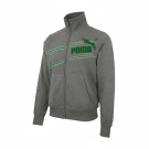 VINTAGE Puma Ζακέτα Track με Όρθιο Γιακά Γκρι-Πράσινο, M