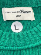 TOM TAILOR DENIM KNIT SWEATER MINIMAL GREEN MEN PRE OWNED L