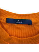 TOM TAILOR T-Shirt Ribbed Casual Basic Πορτοκαλί Ανδρικό M