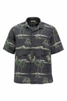TOMMY BAHAMA CAMICIA A MANICHE CORTE TROPICAL GRAPHIC GRIGIO UOMO PRE OWNED XL