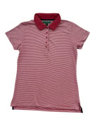 TOMMY HILFIGER GOLF Μπλούζα Polo Ριγέ Λογότυπο Κόκκινο / Λευκό Γυναικείο Medium