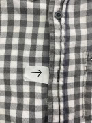 TOMMY HILFIGER Plaid Shirt Casual Logo Grey-White Men’s L