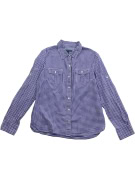 Tommy Hilfiger Καρό Πουκάμισο Casual Λογότυπο Μπλε Γυναικείο M