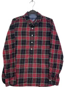TOMMY HILFIGER Camicia a quadri Nero / Rosso UNISEX M