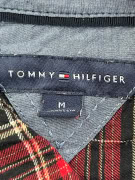 TOMMY HILFIGER Camicia a quadri Nero / Rosso UNISEX M