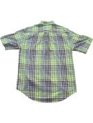 TOMMY HILFIGER CAMICIA A MANICHE CORTE CLASSICA A QUADRI VERDE BLU UOMO PRE OWNED M