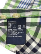 TOMMY HILFIGER CAMICIA A MANICHE CORTE CLASSICA A QUADRI VERDE BLU UOMO PRE OWNED M