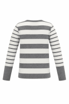 TOMMY HILFIGER ΜΠΛΟΥΖΑ ΜΑΚΡΥΜΑΝΙΚΗ ΡΙΓΕ ΓΚΡΙ ΛΕΥΚΟ ΓΥΝΑΙΚΕΙΟ PRE OWNED M