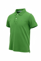 TOMMY HILFIGER Polo Shirt Classic Embroidered Logo Green Men's Small