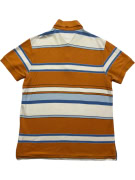 TOMMY HILFIGER ΜΠΛΟΥΖΑ POLO ΡΙΓΕ VINTAGE STYLE ΛΟΓΟΤΥΠΟ ΠΟΡΤΟΚΑΛΙ/ΜΠΛΕ ΑΝΔΡΙΚΟ XS