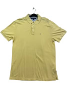 TOMMY HILFIGER POLO SHIRT VINTAGE YELLOW MENS XL pre-owned