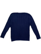 TOMMY HILFIGER ΠΛΕΚΤΗ ΜΠΛΟΥΖΑ CABLE-KNIT ΜΕ ΚΕΝΤΗΤΟ ΛΟΓΟΤΥΠΟ ΜΠΛΕ ΑΝΔΡΙΚΗ