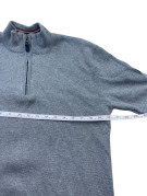 QUARTER ZIP SWEATER MINIMAL GREY MEN PRE OWNED
