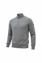 QUARTER ZIP SWEATER MINIMAL GREY MEN PRE OWNED