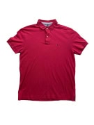 TOMMY HILFIGER Polo Shirt Casual Logo Red Men’s L
