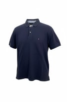 TOMMY HILFIGER POLO ΜΠΛΟΥΖΑ CLASSIC PIQUE ΚΕΝΤΗΤΟ ΛΟΓΟΤΥΠΟ ΜΠΛΕ ΣΚΟΥΡΟ ΑΝΔΡΙΚΗ M