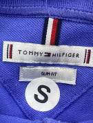 TOMMY HILFIGER POLO SHIRT MINIMAL BLUE WOMEN PRE OWNED S